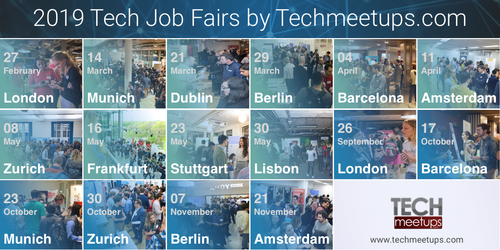 TechMeetUps Job Fairs Across Multiple Cities in Europe