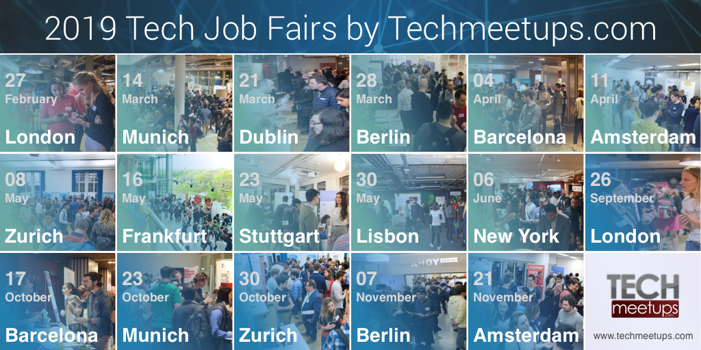 2019 Tech Job Fairs by TechMeetUps