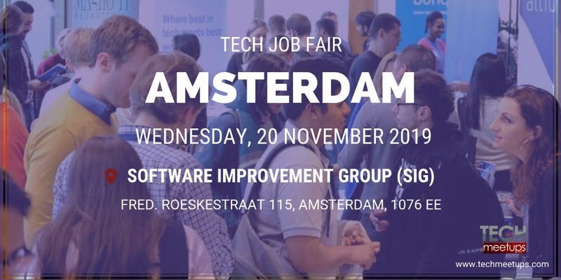 JOIN AMSTERDAM TECH JOB FAIR AUTUMN 2019