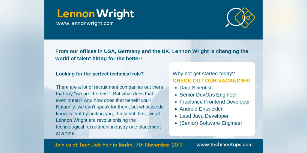 Lennon Wright Berlin Tech Job Fair Autumn 2019