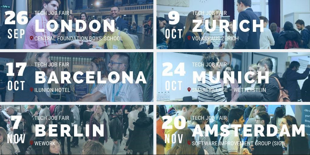 TechMeetUps Job Fairs 2019