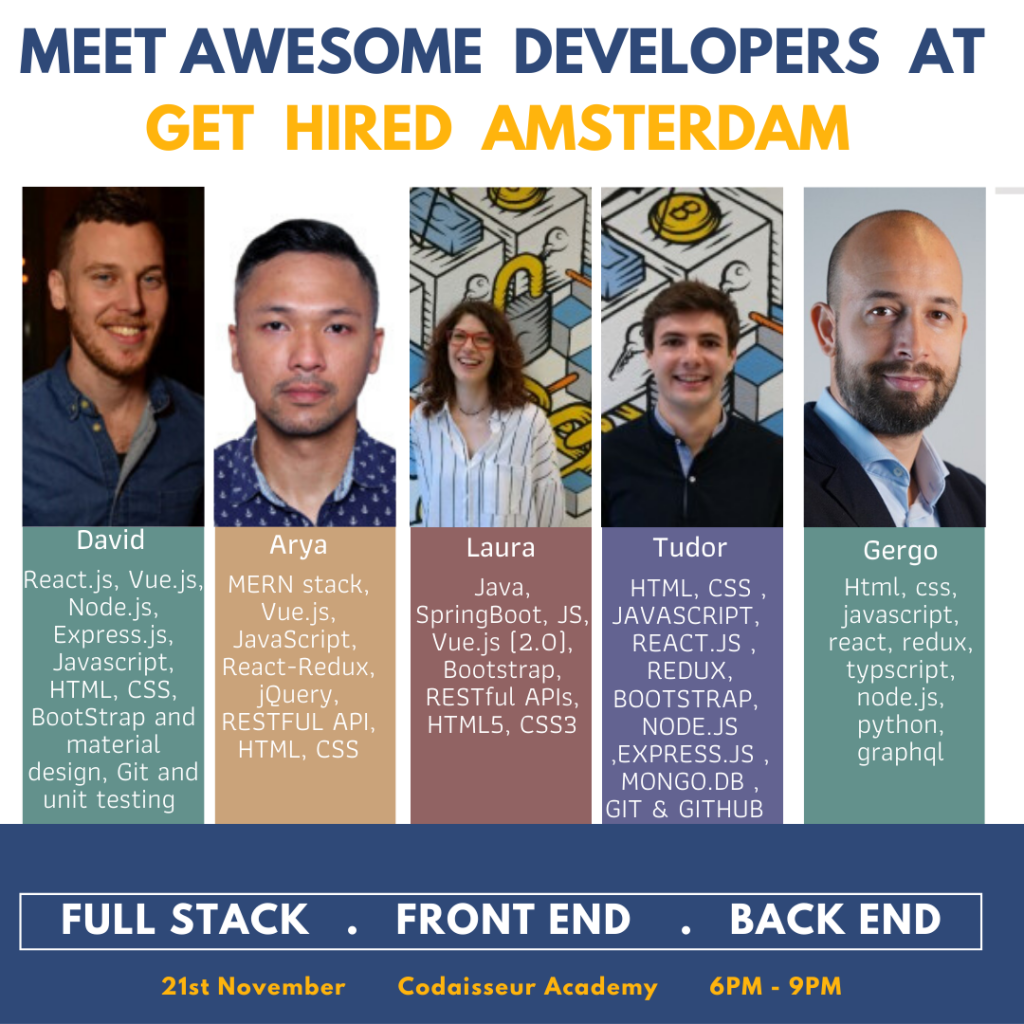 Awesome Developers and Great Companies Meet at Get Hired Amsterdam 2019